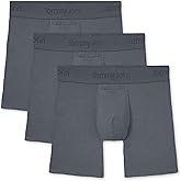 Tommy John Men's Mid-Length Boxer Briefs - Second Skin Fabric - 6" Inseam, Underwear with Contour Pouch and Quick Draw Fly
