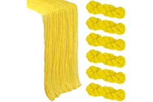 HENEGER 6 Pack Lemon Yellow Easter Cheesecloth Table Runner 10Ft Gauze Cheese Cloth Table Runner 35x120 Inch Boho Sheer Rustic Fabric Runner for Party Decor Baby Shower Spring Wedding Table Decorations