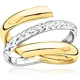 Ross-Simons Italian 14kt 2-Tone Gold Spiral Ring