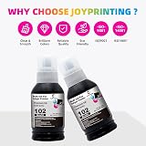 JoyPrinting 102 Ink Bottle Replacement for Epson EcoTank 2-Pack Black 127ml view 5
