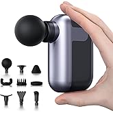 CYBPOK Mini Massage Gun with 10 Massage Heads, Percussion Deep Tissues Handheld Muscle Massager, 8mm Amplitude High-Intensity Massager Gun for Pain Relief for Office Gifts for Her, Home, Athletes