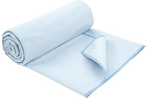 S&T INC. Yoga Mat Towel, Quick Dry Towel, Soft and Absorbent for Gym, Pilates, and Hot Yoga Mat, 1 Pack, 26.5 inches x 72 inches, Microfiber, Blue