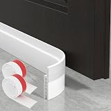 HIZH Door Draught Excluder 2 Pack Silicone Draft Excluder White