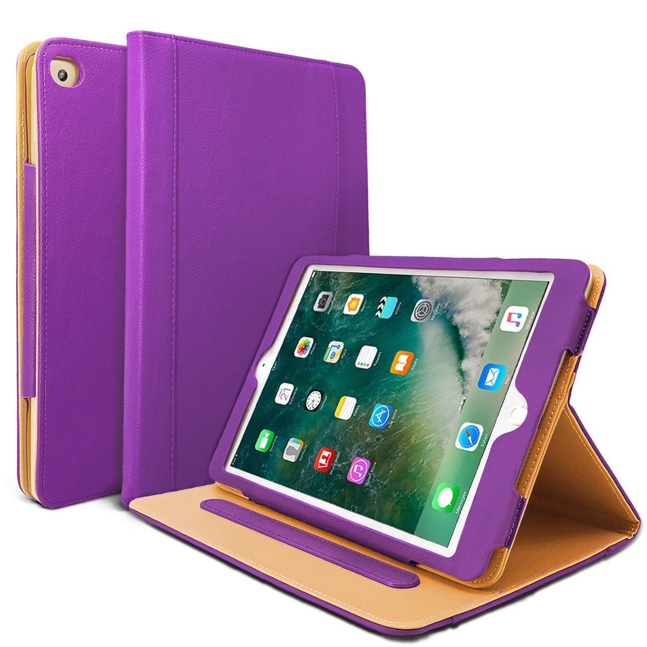 Danycase New iPad 2018/2017 9.7 inch Case 5th/6th Generation Auto Sleep/Wake Cover Stand Folio Cover Case for Apple iPad 9.7 inch, Also Fit iPad Air 2 / iPad Air(Purple) — image 1