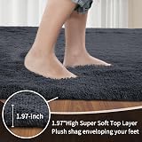 Sour Lemon 140x200cm Grey Shag Rug Soft Non Slip Large Living Room view 2