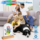 SSJkeji Family Handprint Kit with Wooden Frame 5 Panels 6 Paints view 6