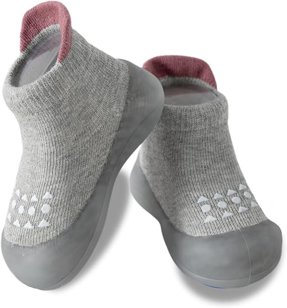 Hstyle Baby Sock Shoes Toddler Boys Walking Shoes Infant Slippers Sneakers | Non-Slip,Soft Rubber Sole,Lightweight,1st Birthd