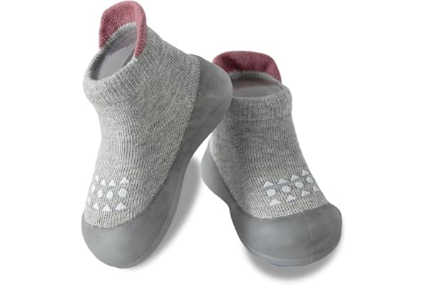 Hstyle Baby Sock Shoes Toddler Boys Walking Shoes Infant Slippers Sneakers | Non-Slip,Soft Rubber Sole,Lightweight,1st Birthday Gifts for Baby Boys Girls