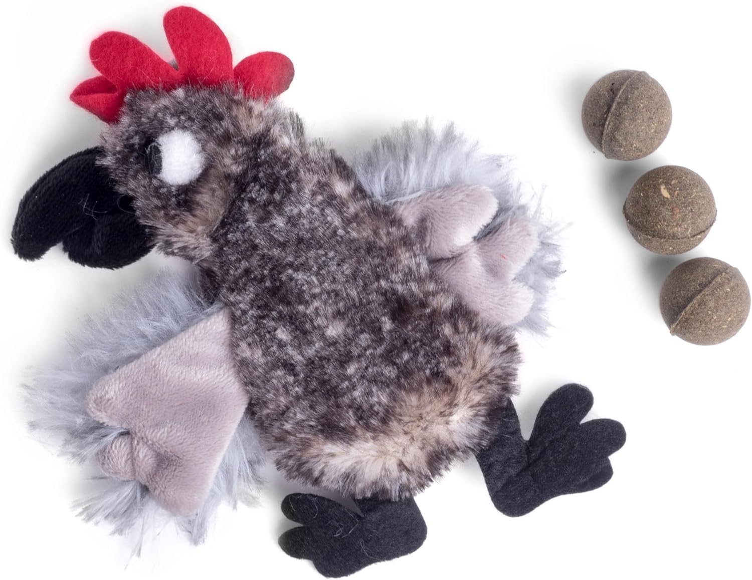 Petface Refillable Catnip Plush Cockerel Cat Toy, Safe Stimulation for Pet Playtime