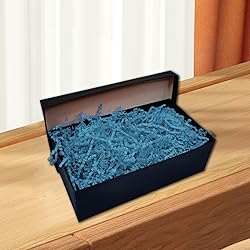 2LB Deep Blue Crinkle Cut Paper Shred Filler, Paper