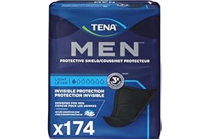 Tena Men Light Incontinence Protective Shield for Men, Bladder Control, Discrete, Light Absorbency, 174 Count