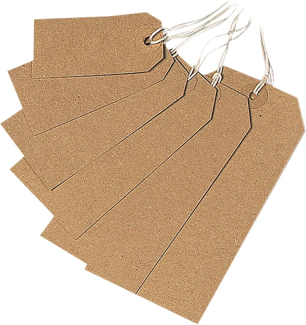 Q-Connect Strung Tag 70x35mm Buff Pack of 1000 KF01596