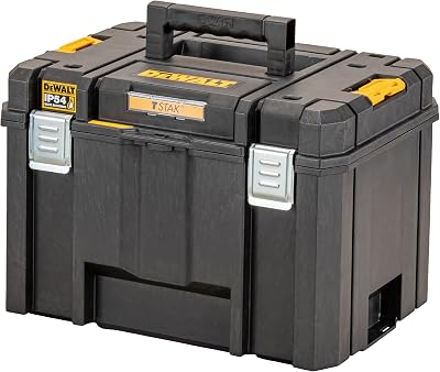 DEWALT TSTAK 2.0 Deep Toolbox Tracker Ready IP54 Waterseal 30kg Load