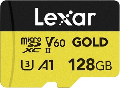 Lexar GOLD 128GB microSDXC UHS-II V60 U3 A1 C10 280MB/s Read