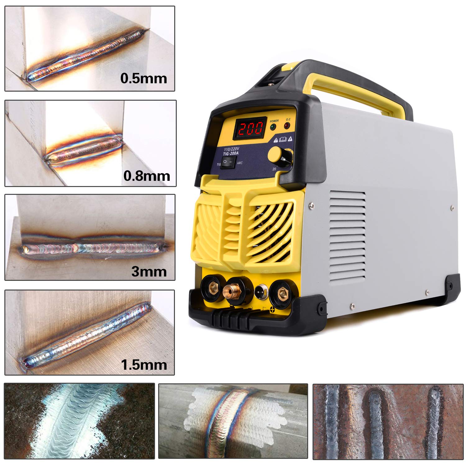 Black Friday S7 TIG 200 Welding Machine 200 Amp Gas HF TIG ARC Portable