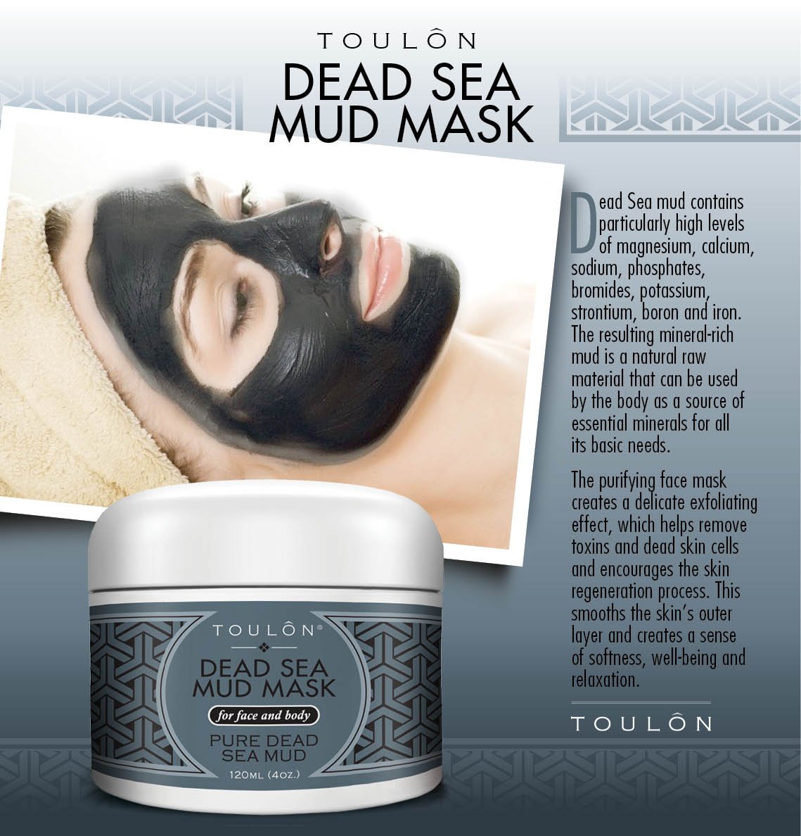 Best Mud Mask Dead Sea Face Mask; Exfoliating Facial Mask with