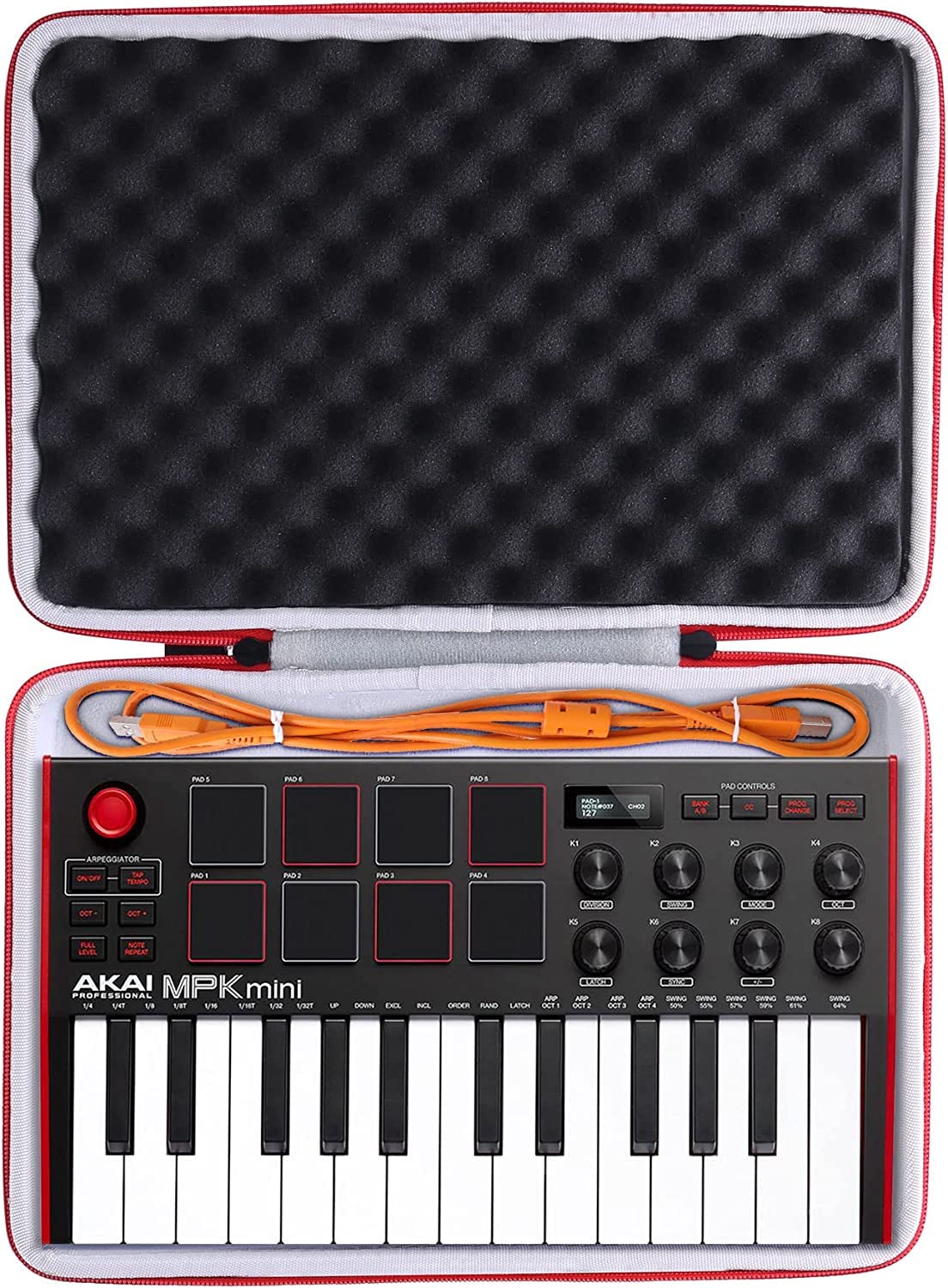 co2CREA Travel Hard Case for AKAI Professional MPK Mini MK3 / MPK Mini Play MK3 25 Key USB MIDI Keyboard Controller,Case Only