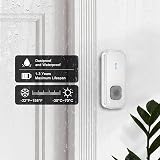 SURFOU Wireless Doorbell Waterproof Cordless 1300ft Kit 1 Button 3 Receivers view 4