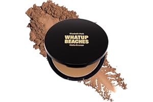 Elizabeth Mott Whatup Beaches Matte Bronzer Powder & Contour for Face, Long-Lasting Natural Sun-Kissed Bronzing Finish for All Skin Tones, Buildable Pressed Compact Makeup, Vegan & Cruelty-Free (10g)