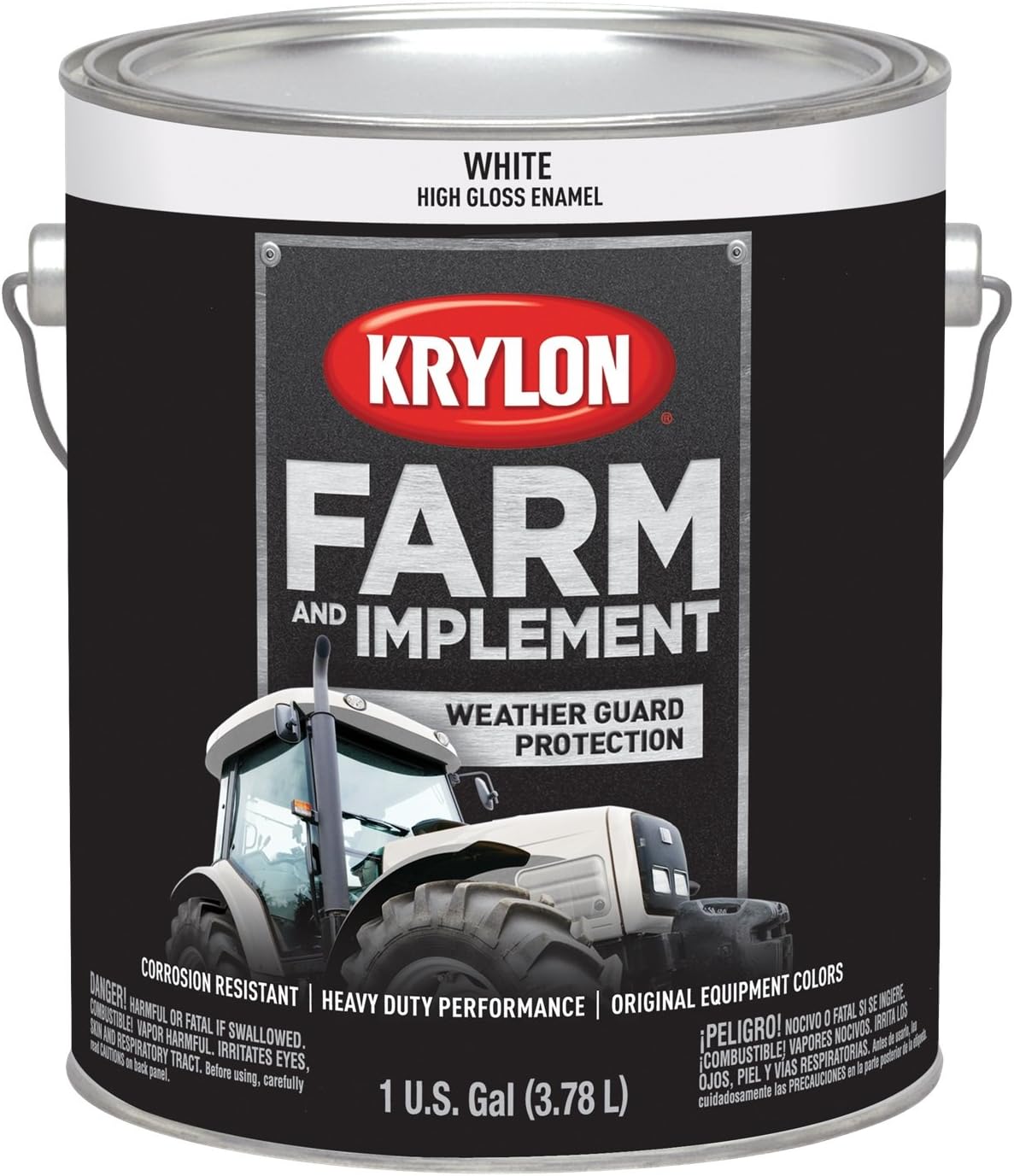 Krylon Farm & Implement Paint Gallons Gloss White 128 Ounces