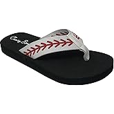 Cocomo Soul Baseball Flip Flops | Embroidered Slippers for Women | Baseball Mom Sandals