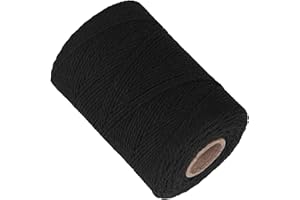 Natural Cotton Black Twine String - Ohtomber 656 Feet 2MM Butchers Twine, Twine for Gift Wrapping, Gardening, DIY String for Crafts
