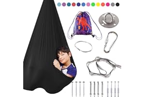 PADIMAT Indoor Therapy Sensory Swing for Kids, Special Needs Joy Cuddle Ceiling Snuggle Swings, Outdoor Room Adjustable Fabric Hammock for Children Child Teens Autism, ADHD, Aspergers, Sensory Integration