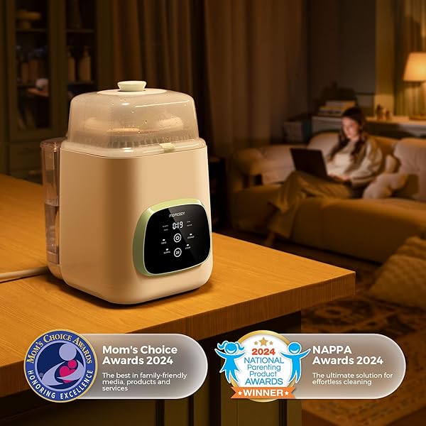 MOMCOZY KLEANPAL PRO BABY BOTTLE WASHER, STERILIZER & DRYER – ALL-IN-ONE CLEANING MACHINE FOR BOTTLES, PUMP PARTS & BABY ESSENTIALS – TIME-SAVING & EFFORTLESS CARE