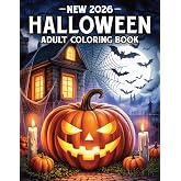 New 2026 Halloween Adult Coloring Book: 50 Spooky Halloween-Themed Large Print Coloring Pages for Adults and Seniors I Autumn Fall Halloween Fantasy Designs for Relaxation