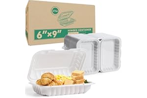 LEOBOX To Go Containers, 50 Pack Plastic Meal Prep Container Reusable 27 oz BPA Free MFPP Take Out Food Boxes