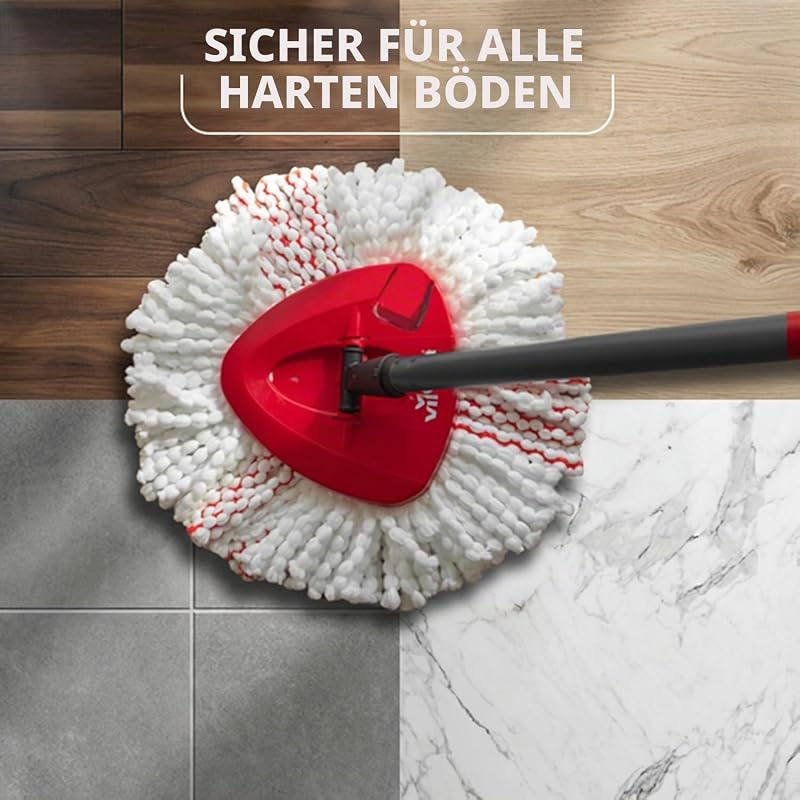 Turbo 2in1 Wischmopp-Set mit Fußpedal, Teleskopstiel