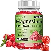 Magnesium Glycinate Gummies 400mg for Adults and Kids, Sugar Free Magnesium Supplement for Sleep, Stress Relief, Relaxation,