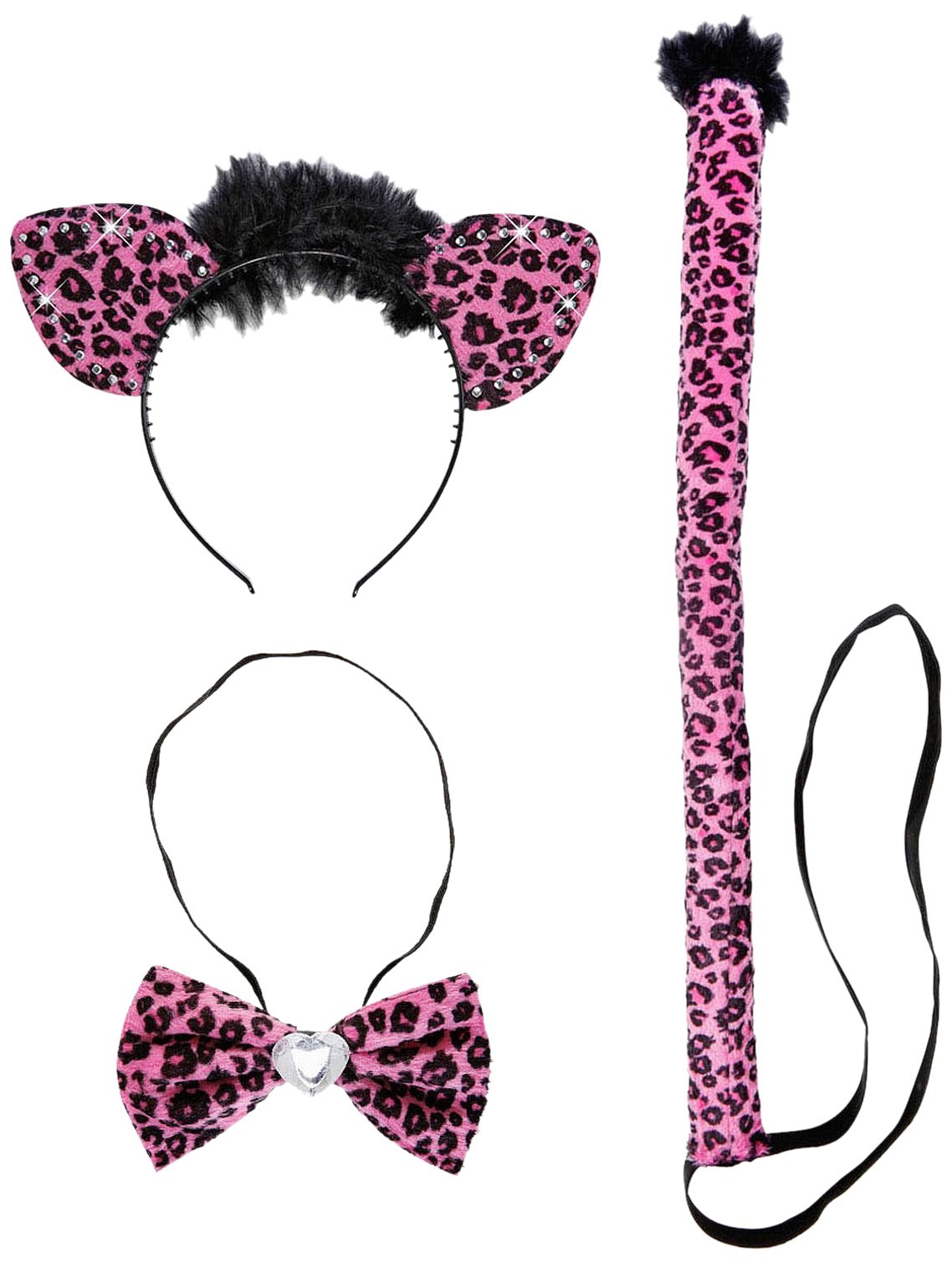 Pink Leopard Dress Up Sets Accessory for Fancy Dress