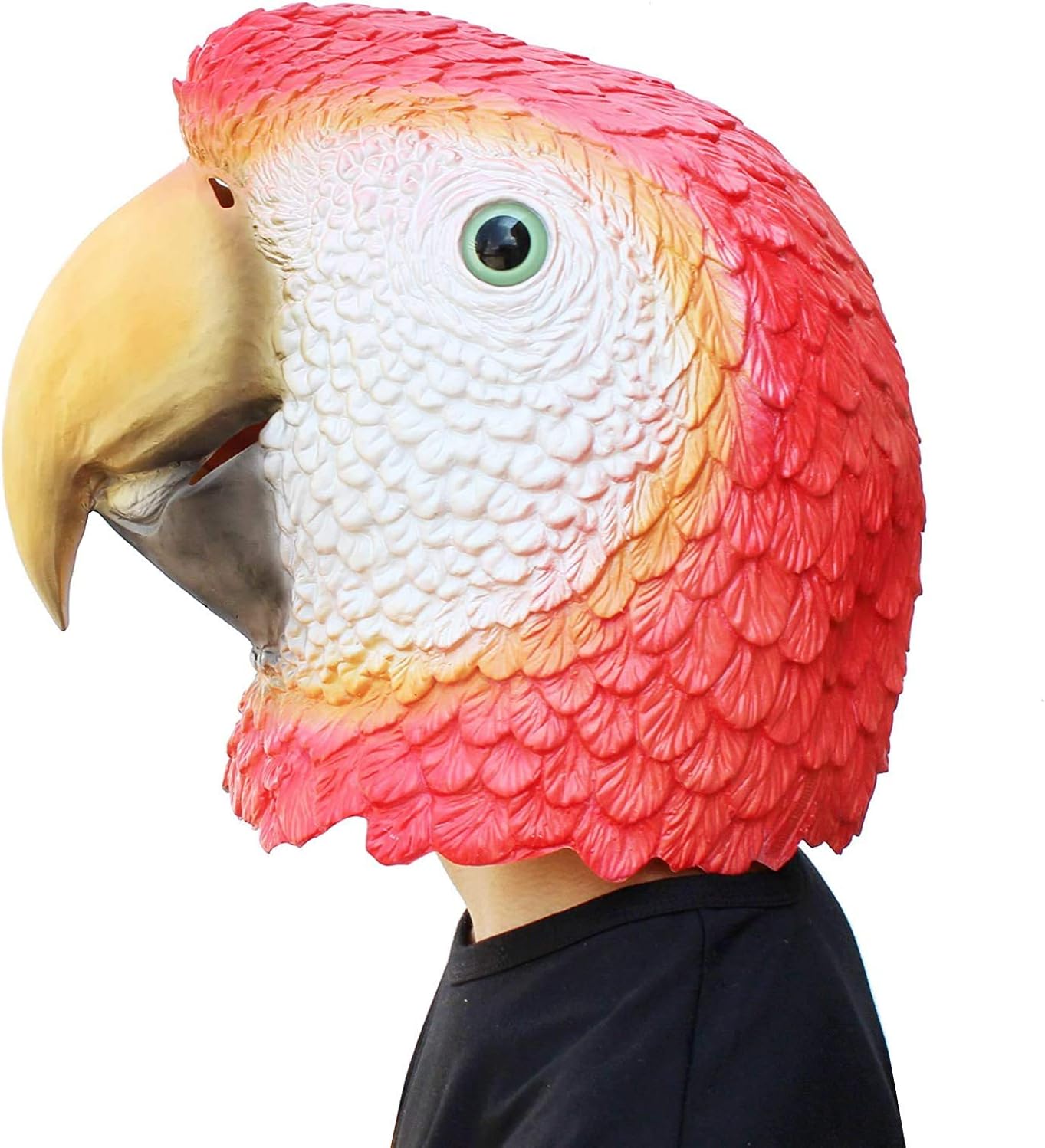 PartyCostume Deluxe Innovative All Saints Costume Meeting Botanical Man Head Mask Parrot, Multicolored, 30x16x28cm - Image 3