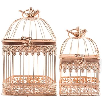 Longble Cage à Oiseaux Décorative En Forme De Cage De