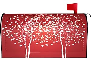 Perinsto Valentine's Day Trees of Love Mailbox Covers Magnetic Waterproof Valentines Day Wedding Theme Mail Cover Letter Post Box Wraps for Home Garden Yard Decor, 21x18 in