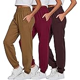 Ultra Performance Womens Sweatpants 3 Pack Cotton Joggers Women's Fleece Sweats Gym & Workout Pants for Women
