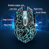 VGUARD Gaming Mouse Comfortable Wired USB Optical RGB 7 LED 4 DPI 6 Buttons view 3