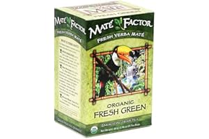 MATÉ FACTOR The Mate Factor Yerba Mate Energizing Herb Tea Bags, Organic Fresh Green, 24-Count Boxes (Pack of 3)
