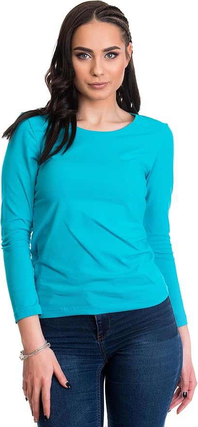 Damen Langarmshirt Basic - Bequeme Oversize Bluse Für Alltag