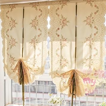Amazon Ustide刺繍バルーンカーテン北欧上品なーテン出窓小窓用カフェ Amazon Ustide刺繍バルーンカーテン北欧上品なーテン出窓小窓用カフェ
