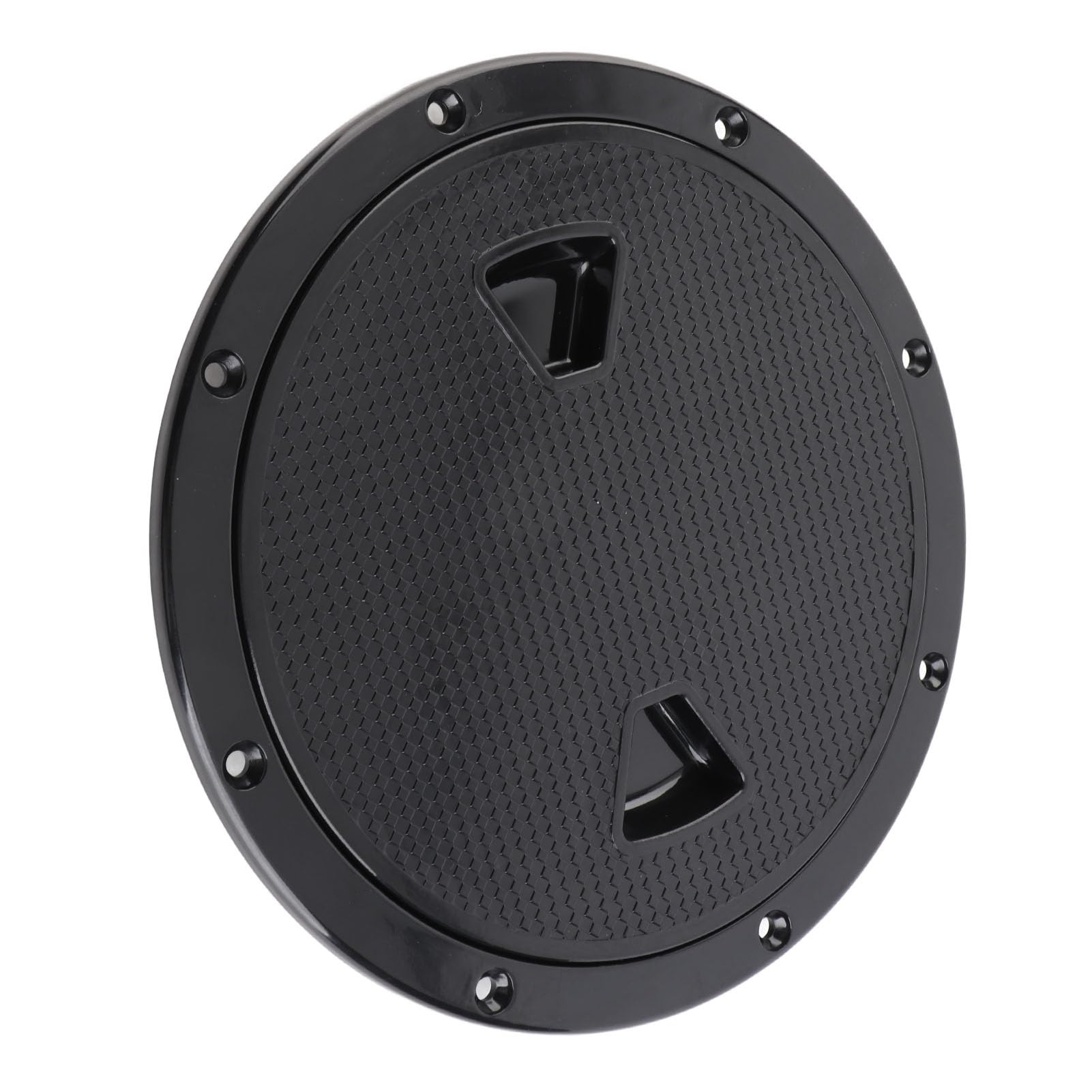 8in ABS Round Black Deck Plate Plastic Hatch Cover, Anti-UV Corrosion Resistant Boat Inspection Hatch Cover with Non Slip for Marine Boat RV