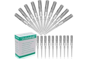 Prgislew Catheter Piercing 50Pcs - 16G Catheter Piercing Tool Ear Nose Piercing Hollow for Lip Tongue Belly Nipple Cartilage Ear Nose Piercing Kit Piercing Tools