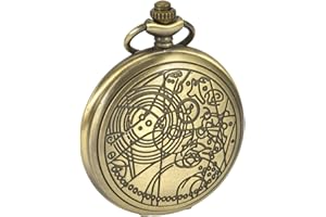 SIBOSUN Pocket Watch Chain Quartz Movement Arabic Numerals Half Hunter