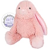 SuzziPals Heatable & Coolable Pink Bunny Stuffed Animal Heating Pad for Soothing & Relaxation, Lavender Pink Bunny Plush for Discomfort, Rabbit Stuffed Animals for Kids, Bunny Plushies Gifts