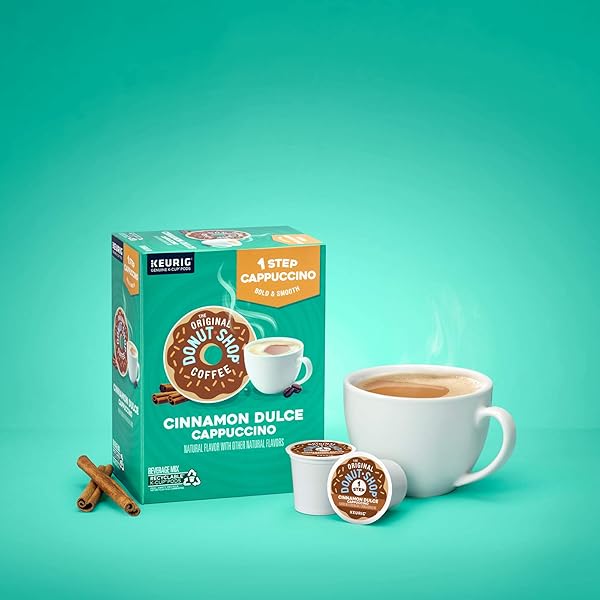 THE ORIGINAL DONUT SHOP ONE-STEP CINNAMON DULCE CAPPUCCINO, KEURIG SINGLE-SERVE K-CUP PODS, 20 COUNT