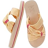 KuaiLu Womens Dressy Bow Sandals Arch Support Yoga Foam Cushion Comfortable Walking Slides Open Toe Summer Beach Indoor Outdoor Slippers