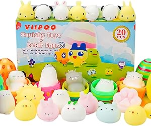 Fidget Toy 20 Pack, Sensory Toys Set, Relieves Stress and Anxiety, Special Toys Assortment for Birthday Party Favors, Mochi Squishy Toys Mini Squishies, Children Gifts, Random