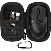 Aproca Case for Logitech G309 G305 Lightspeed Wireless Gaming Mouse -Black | Comes with D-ring, Portable Hard Bag Stores the Mouse and USB Cables