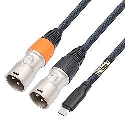 HUALEU 10FT USB C to Dual XLR Male Audio